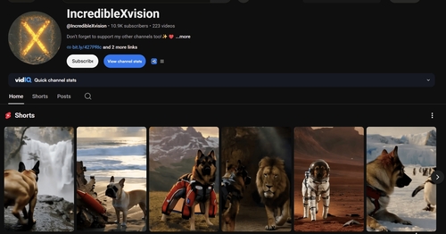 IncredibleXvision überschreitet 10.000 YouTube-Abonnenten mit KI-generierter Kurzvideo-Unterhaltung