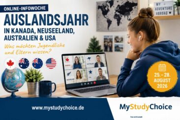 Infowoche Auslandsjahr Kanada, Neuseeland, Australien & USA: Was möchten Jugendliche und Eltern wissen?