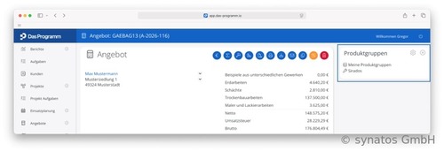Leistungen und Materialien schneller finden: „das Programm“ führt neue Produktgruppen-Seitenleiste ein