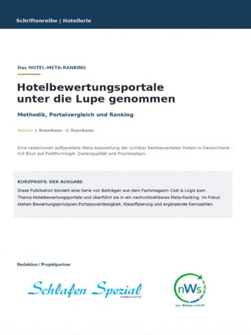 Neue Studie analysiert 20 Hotelbewertungsportale: Erstmals Meta-Ranking für den deutschen Hotelmarkt erstellt