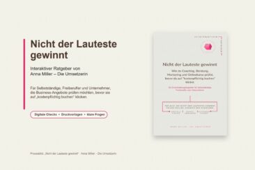 Nicht der Lauteste gewinnt: Neuer Ratgeber hilft Selbstständigen bei Coaching-Entscheidungen