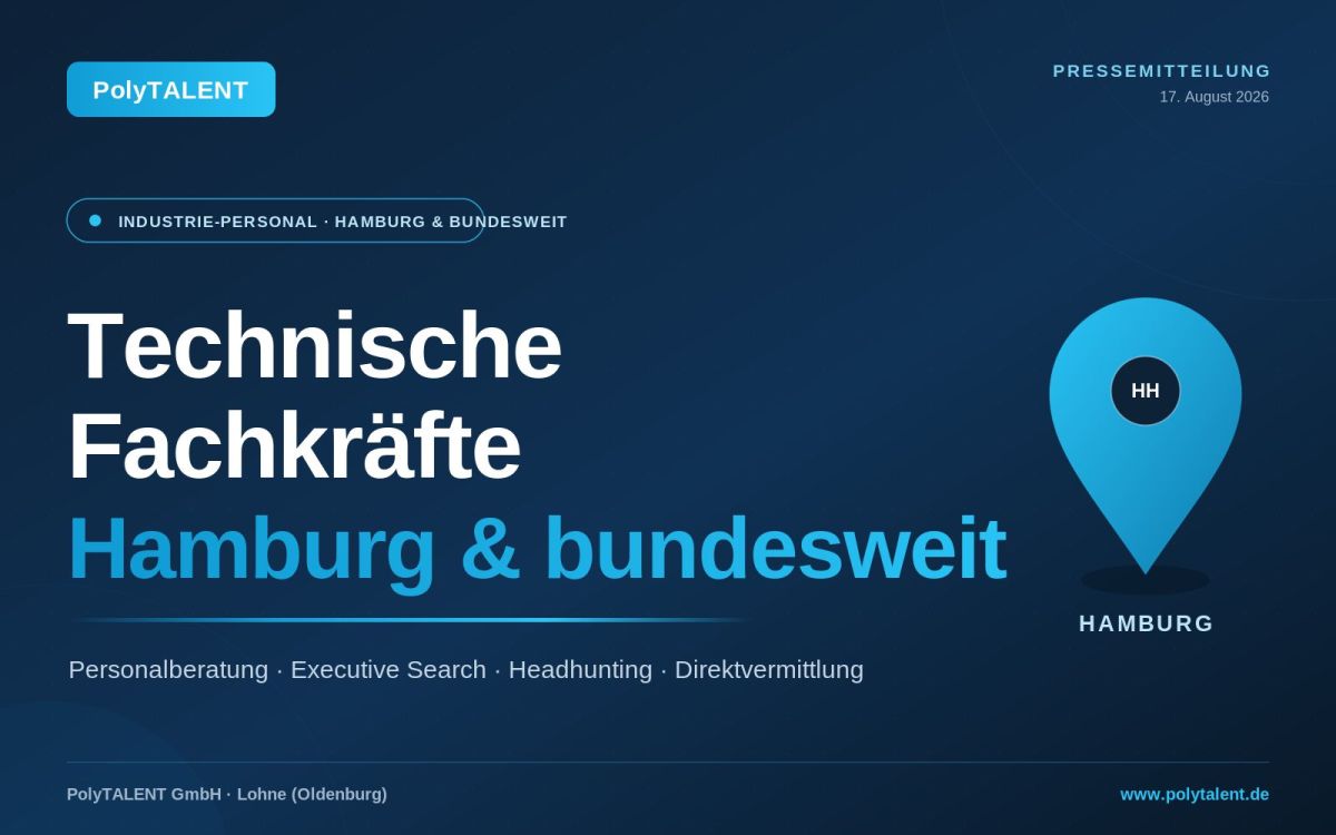 Personalberater für Hamburgs Industrie – technische Fachkräfte für den Standort Hamburg und bundesweit