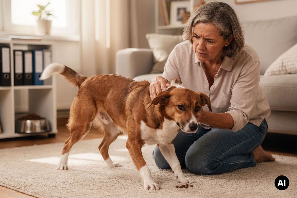 Was bedeutet es, wenn mein Hund scharrt und unruhig ist?