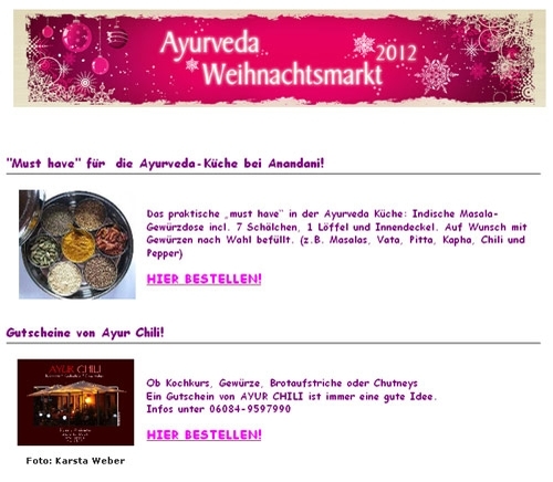 Ayurvedische Geschenkideen für Weihnachten