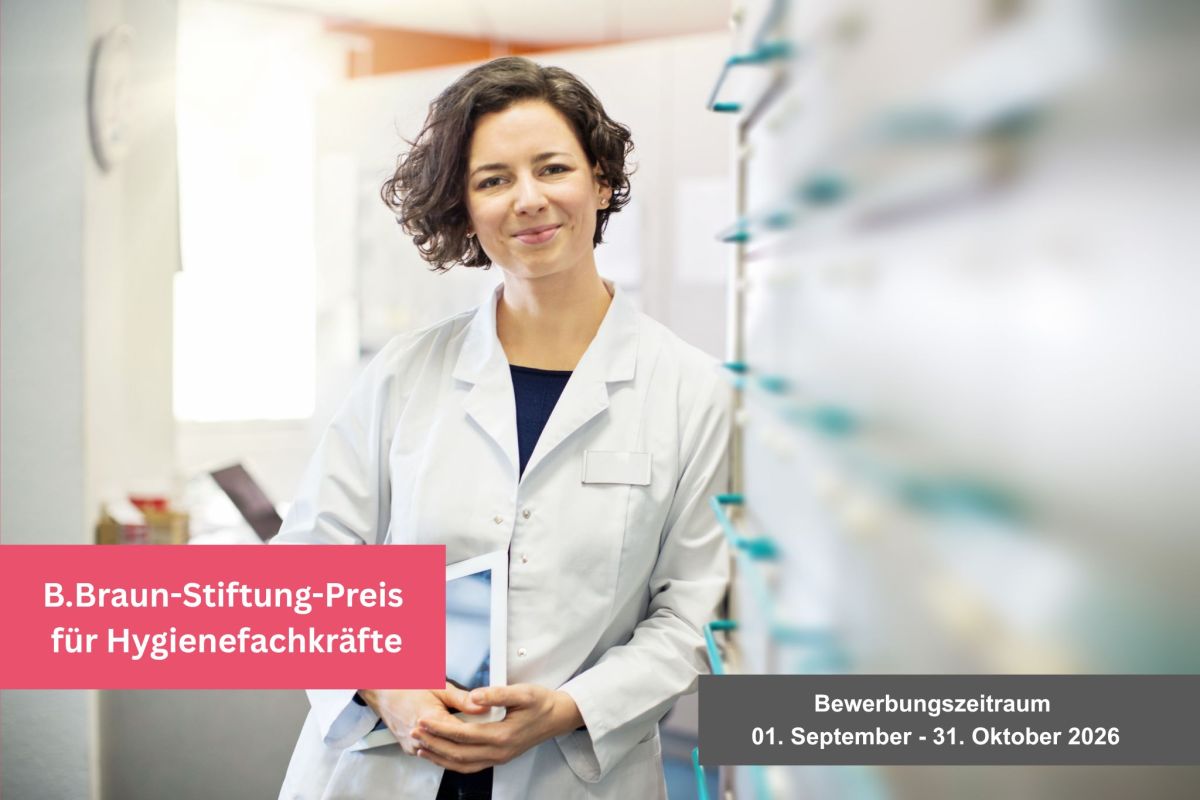 B. Braun-Stiftung schreibt erstmals Preis für Hygienefachkräfte aus