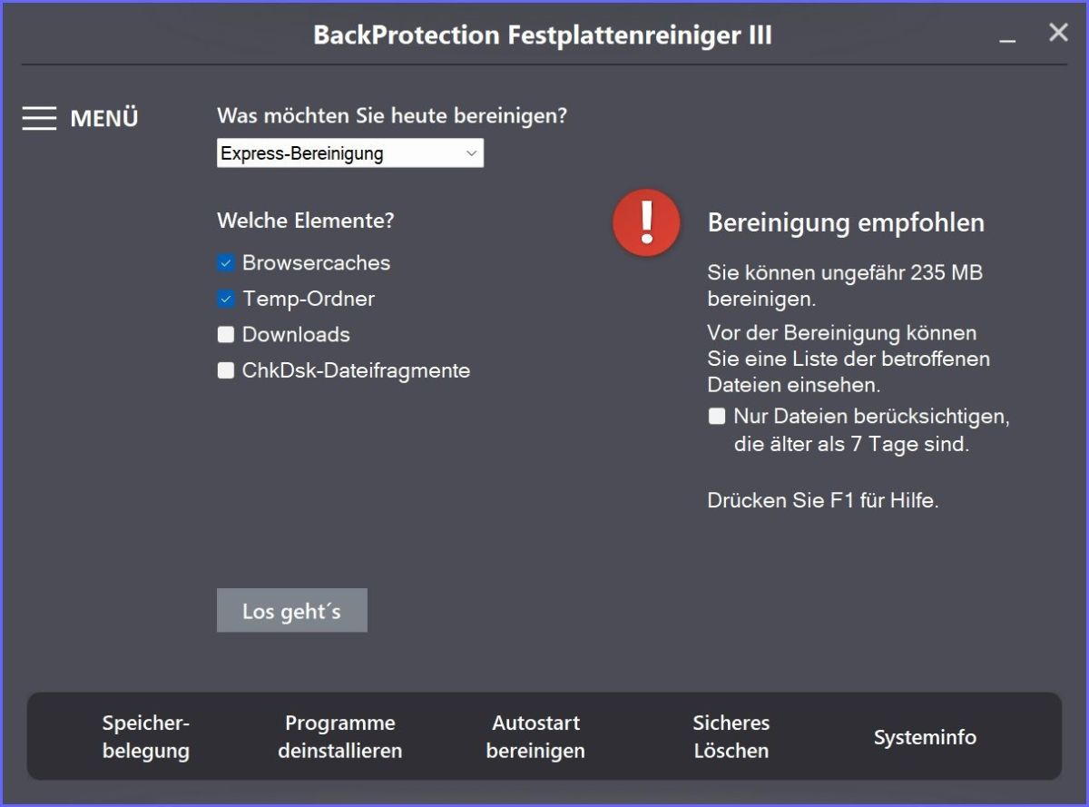 BackProtection Festplattenreiniger III: Jetzt geht es Datenmüll an den Kragen!