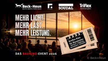 Baukino-Event 2026: Fensteranschlüsse spielen die Hauptrolle