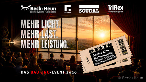 Baukino-Event 2026: Fensteranschlüsse spielen die Hauptrolle