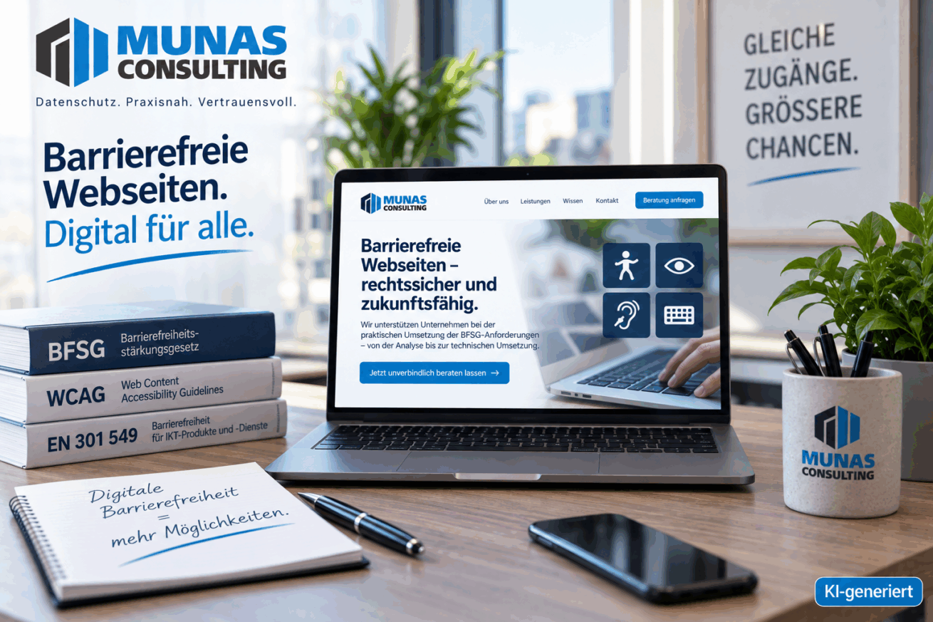 BFSG: Wann barrierefreie Webseiten Pflicht sind – MUNAS Consulting unterstützt bei der Umsetzung