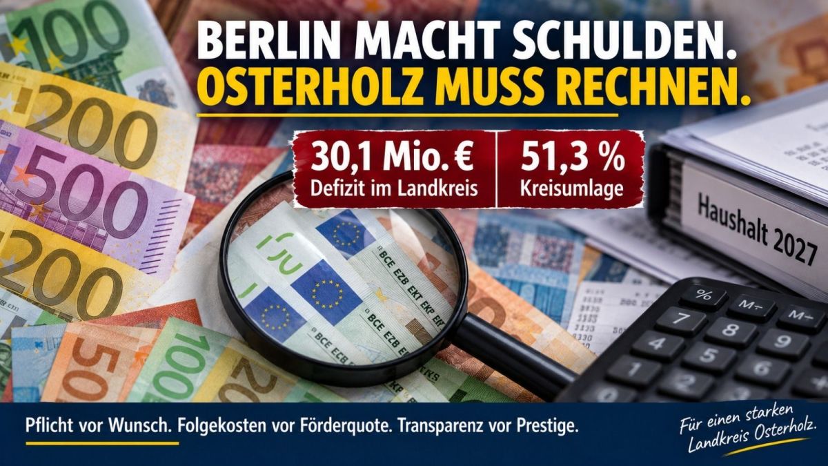 Bundeshaushalt 2027: Klingbeil verschiebt die Rechnung: Osterholz und Lilienthal müssen umso genauer rechnen