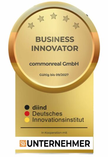 commonreal GmbH als Business Innovator ausgezeichnet