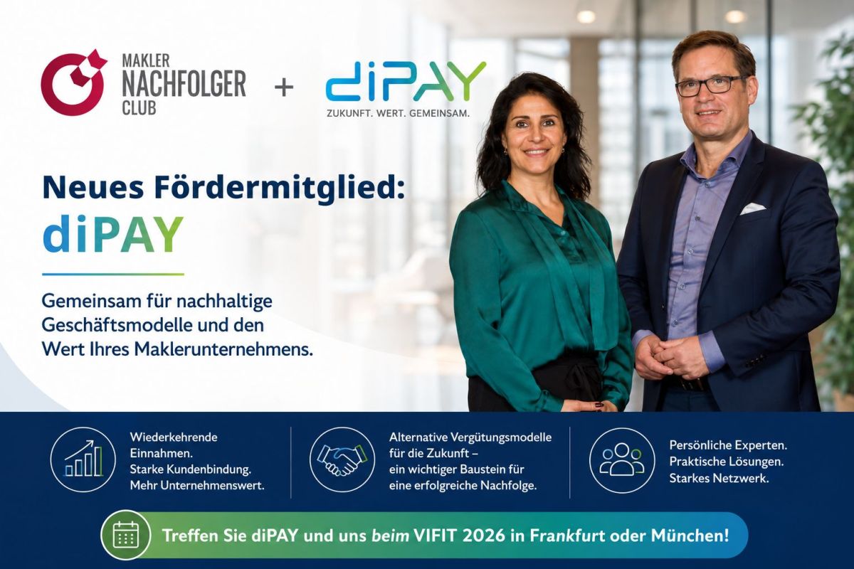 Der Makler Nachfolger Club e.V. begrüßt neues Fördermitglied