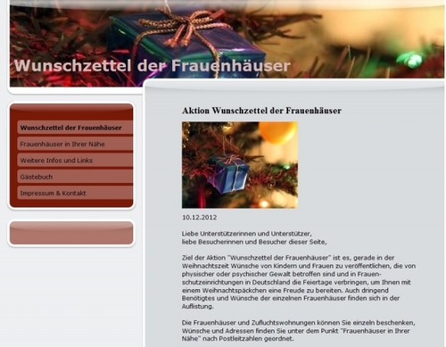 Die Wunschzettel der Frauenhäuser: Ein bisschen Normalität schenken