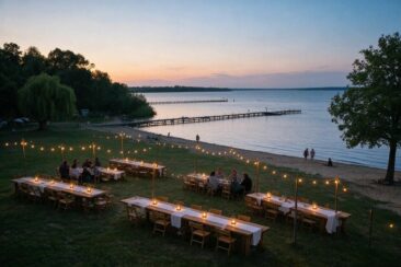 Eventlocation am Plauer See: Summer Closing von KR Eventlogistik mit Live-Band Tonausfall bei FreiLust