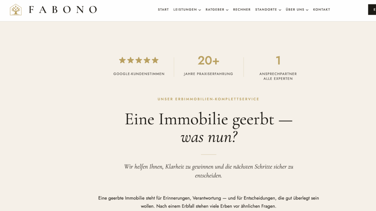 FABONO | geerbte Immobilien – Ihr Immobilienmakler für geerbte Immobilien