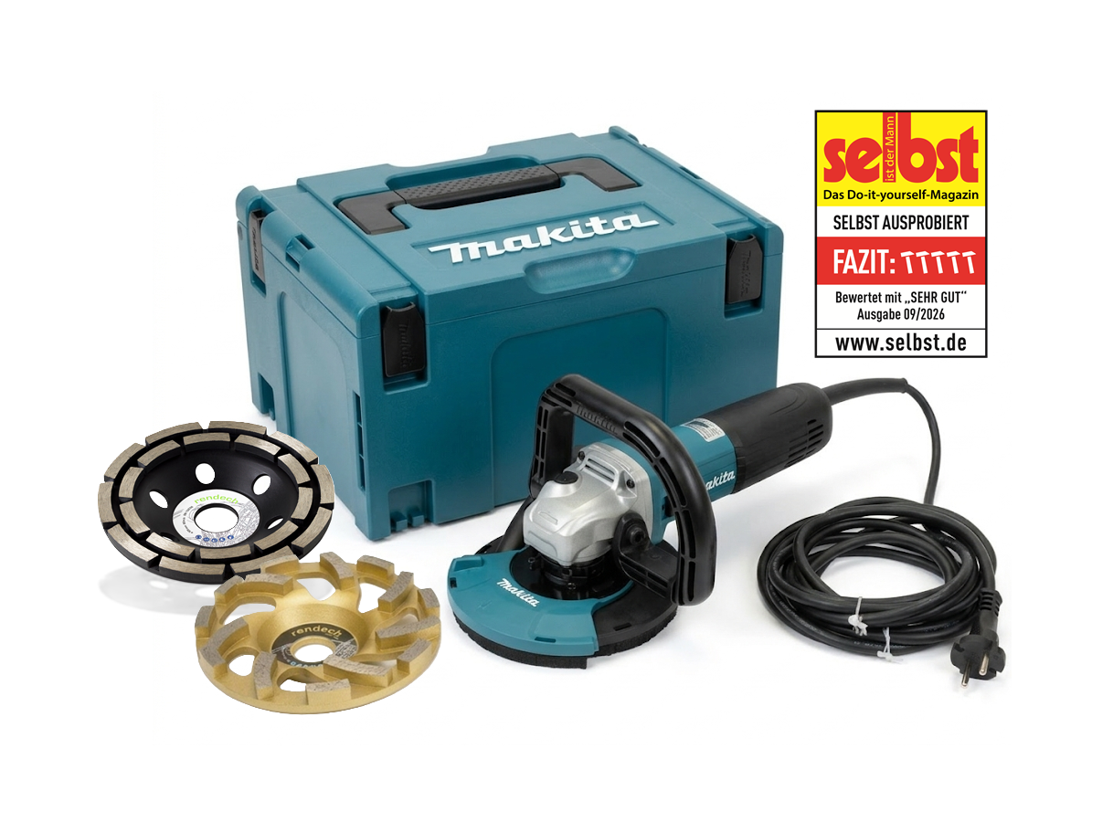 Fachmagazin „selbst ist der Mann“ bewertet das Betonschleifer-Set von rendech mit „SEHR GUT“