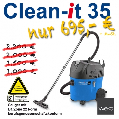 grunert.de präsentiert: Industriesauger Weko Clean-it 35