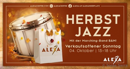 Herbstjazz im ALEXA: Exklusiver verkaufsoffener Sonntag am 4. Oktober
