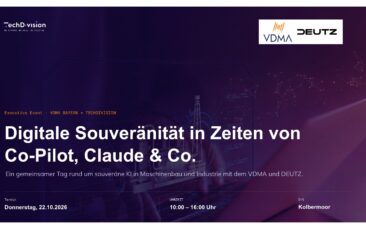 KI-Souveränität statt US-Abhängigkeit: TechDivision, VDMA und DEUTZ laden zum Executive-Event