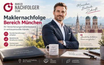 Maklernachfolge im Raum München ? Maklerbestand oder Maklerunternehmen zur Übernahme gesucht