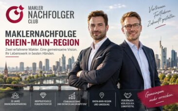 Maklernachfolge Rhein-Main-Region: Zwei erfahrene Makler suchen ein Lebenswerk zur Übernahme