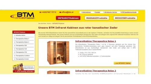 Mit attraktiven Infrarotkabinen wird das Leben angenehm