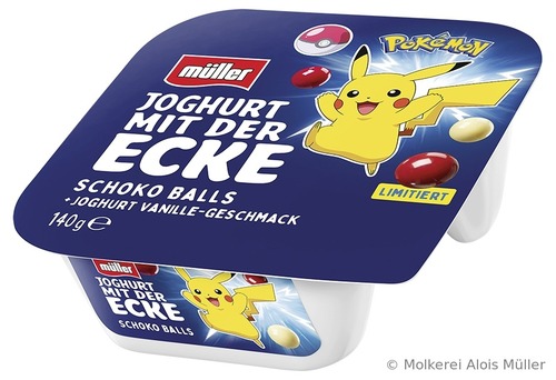 Mixen, löffeln, trinken, genießen: Müller bringt Pokémon gleich dreifach ins Kühlregal