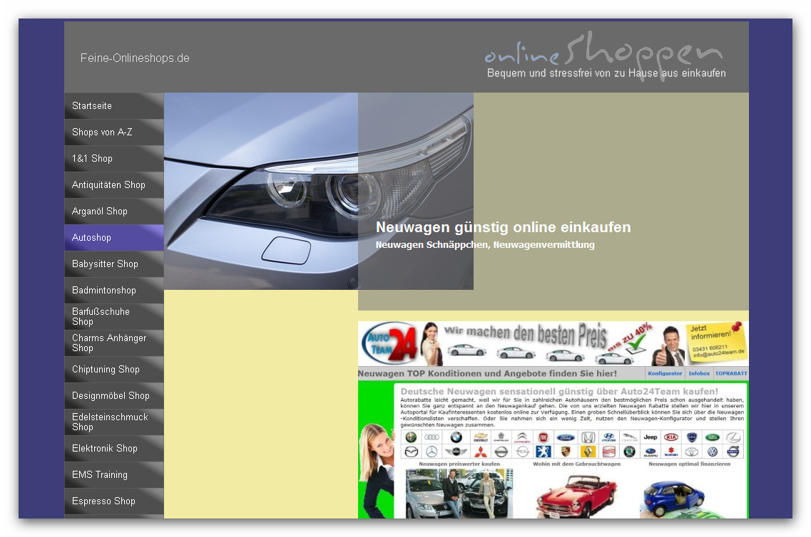 Onlinefachportal für Neuwagen