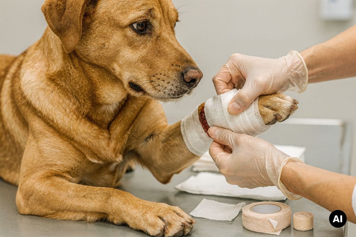 Perfekt geschützt: einem verletzten Hund den Verband richtig anlegen