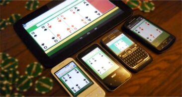 Pokereve – Poker unter Freunden mit Mobilgeräten zur Darstellung der Spielkarten