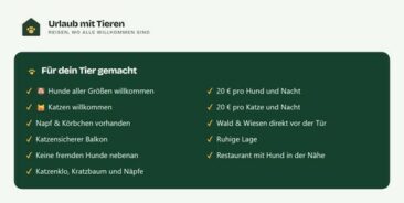 Portal zeigt Katzennetz und Gehege für Urlaub mit Katze