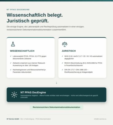 Rechtssichere PFAS-Dekontaminationsdokumentation: Was heute technisch möglich ist