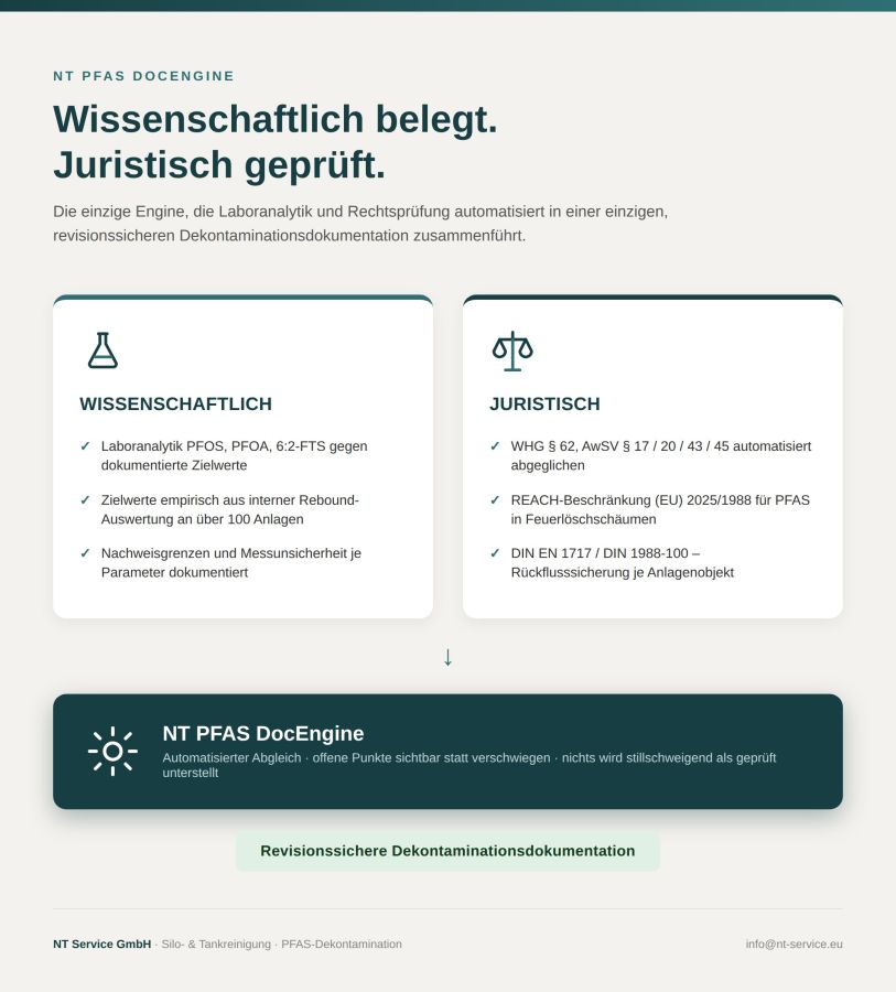 Rechtssichere PFAS-Dekontaminationsdokumentation: Was heute technisch möglich ist
