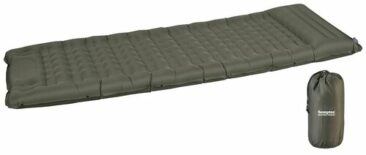 Semptec Aufblasbare Luftmatte mit Fußpressepumpe, Kissen