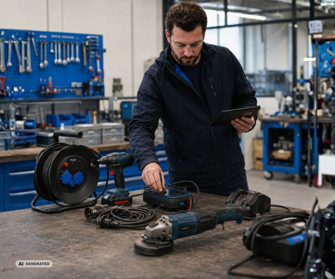 Von der Bohrmaschine bis zur Kabeltrommel: wosatec digitalisiert die Prüfung ortsveränderlicher Elektrogeräte