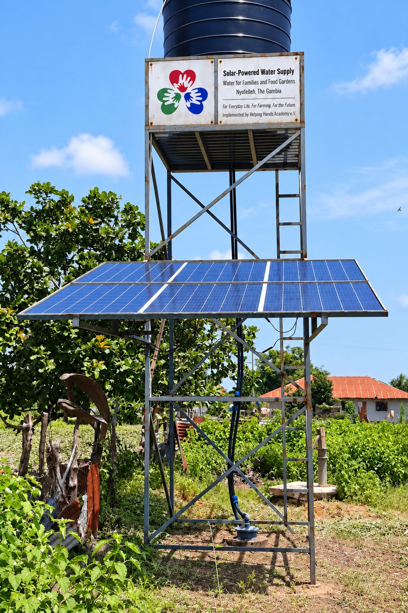 Von Wasser zu Perspektiven: Solar-Wasserprojekt in Nyofelleh erfolgreich abgeschlossen