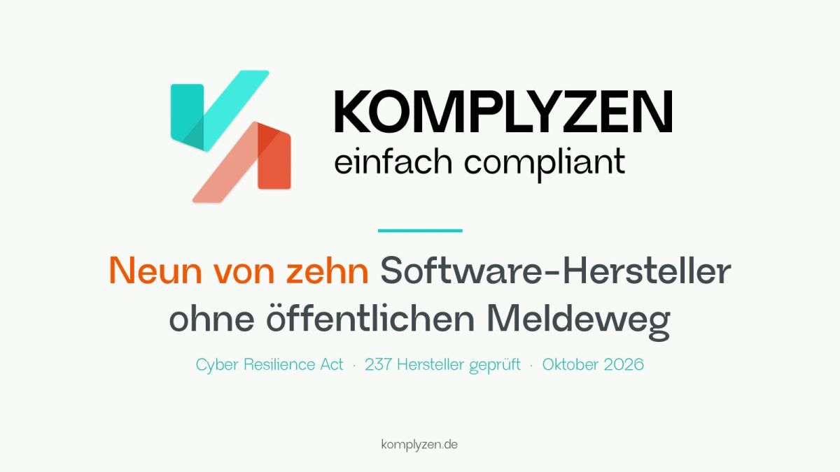 9 von 10 mittelständischen Software-Herstellern haben keinen öffentlichen Weg, eine Schwachstelle zu melden