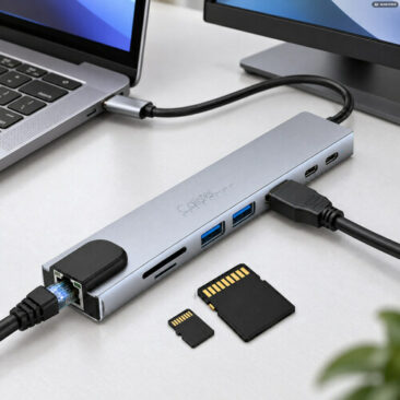 Callstel 8in1-USB-C-Dockingstation, PD 100 W., 4K, RJ45,