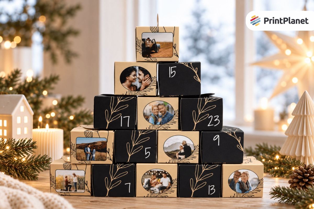 DIY-Adventskalender: 24 Schachteln mit Fotos gestalten und selbst befüllen