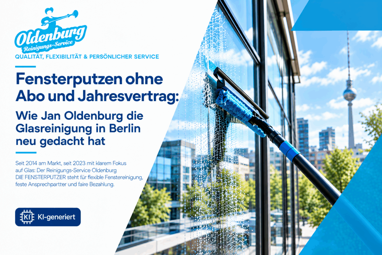 Fensterputzen ohne Abo und Jahresvertrag: Wie Jan Oldenburg die Glasreinigung in Berlin neu gedacht hat