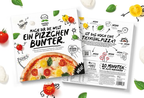 GUSTAVO GUSTO bringt neue vegetarische Steinofenpizza „Tricolore“ auf den Markt