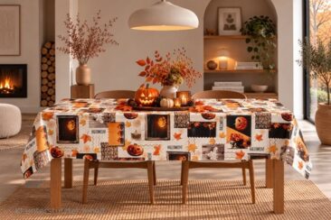 Herbstzauber und Halloween-Grusel: Mit Wachstuchtischdecken von mewatushop.de wird der Tisch zum Blickfang