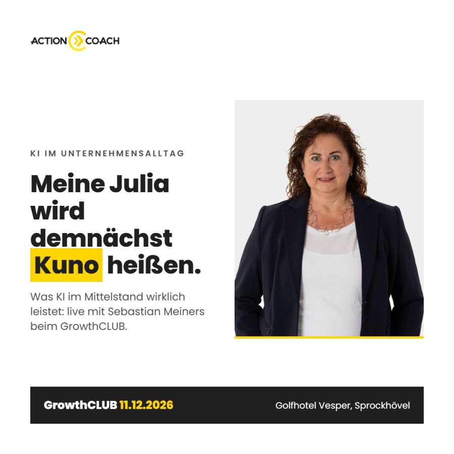 KI als Kollegin: Solinger Unternehmer zeigt beim GrowthCLUB in Sprockhövel, wie KI im Mittelstand mitarbeitet