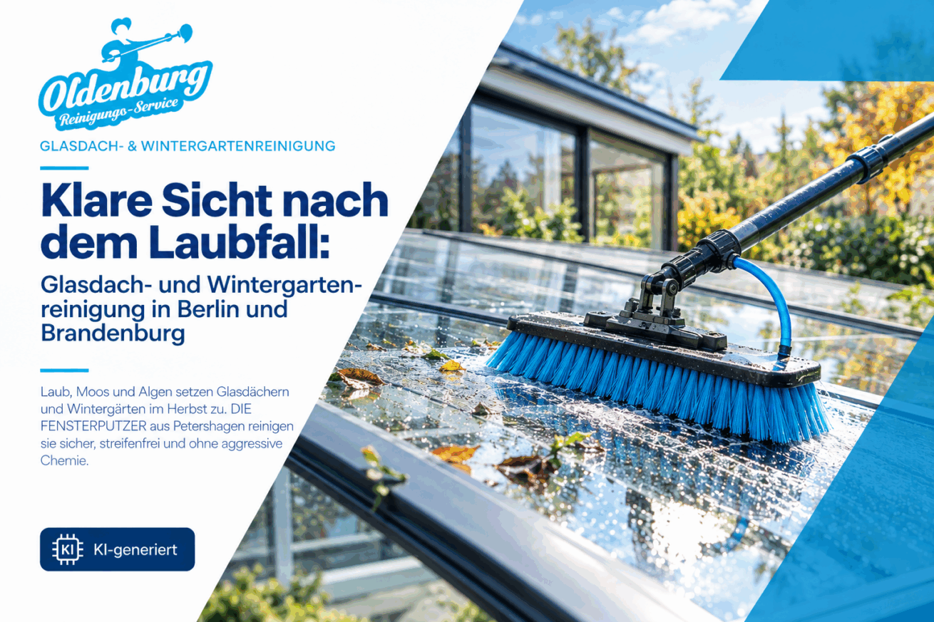 Klare Sicht nach dem Laubfall: Glasdach- und Wintergartenreinigung in Berlin und Brandenburg