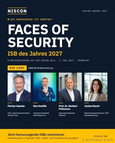NISCON sucht die Informationssicherheitsbeauftragten des Jahres 2027