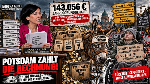 Noosha Aubel: 143.056 Euro Jahresgrundgehalt – und Potsdams Bürger sollen als Goldesel zahlen