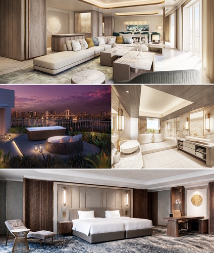 Privates Spa mit Meerblick: Hilton Tokyo Odaiba erneuert 200-m²-Präsidentensuite sowie 25 Suiten und Zimmer