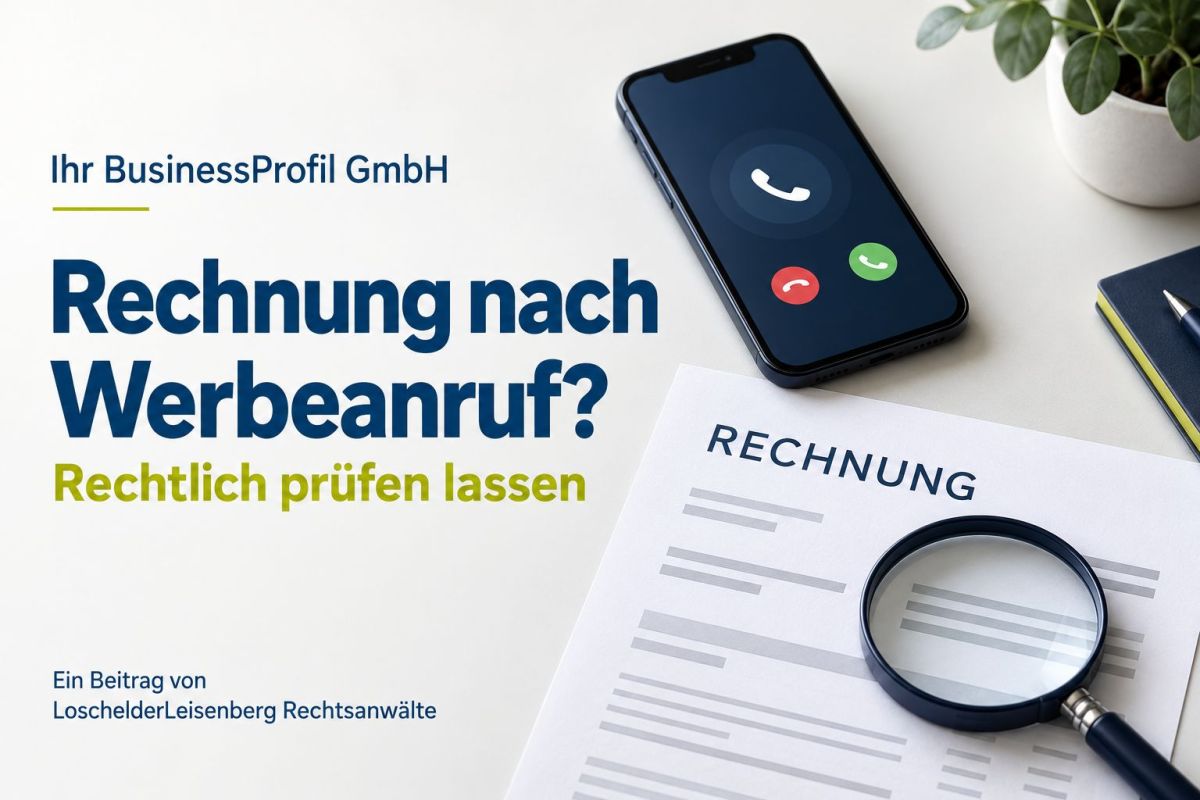 Rechnung der Ihr BusinessProfil GmbH nach Telefonanruf abwehren