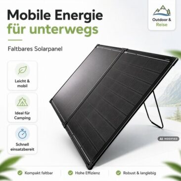 revolt Mobiles Falt-Slim-Solarpanel mit 200 Watt, IP65