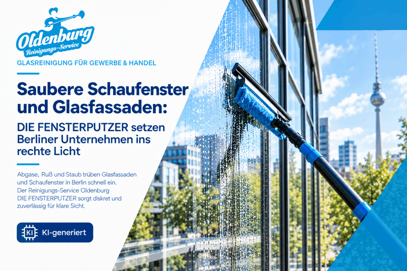 Saubere Schaufenster und Glasfassaden: DIE FENSTERPUTZER setzen Berliner Unternehmen ins rechte Licht